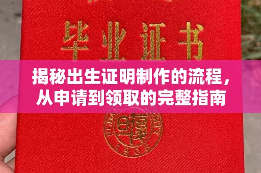 新北揭秘出生证明制作的流程，从申请到领取的完整指南