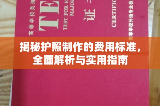 新北揭秘护照制作的费用标准，全面解析与实用指南