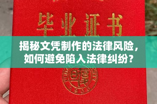 新北揭秘文凭制作的法律风险，如何避免陷入法律纠纷？