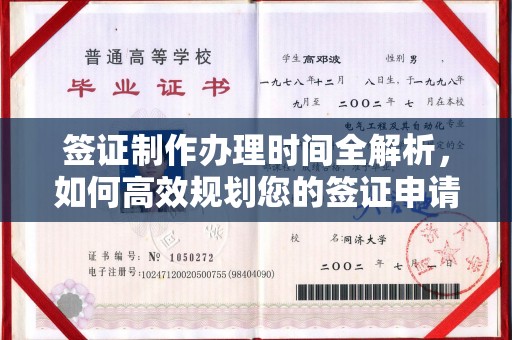 新北签证制作办理时间全解析，如何高效规划您的签证申请流程